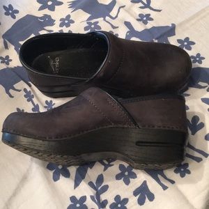 Blueberry Leather Dansko Clogs